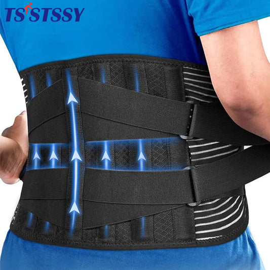 Double Pull Back Lumbar Support Belt Waist Orthopedic Corset Men Women Spine Decompression Waist Trainer Brace Back Pain Relief