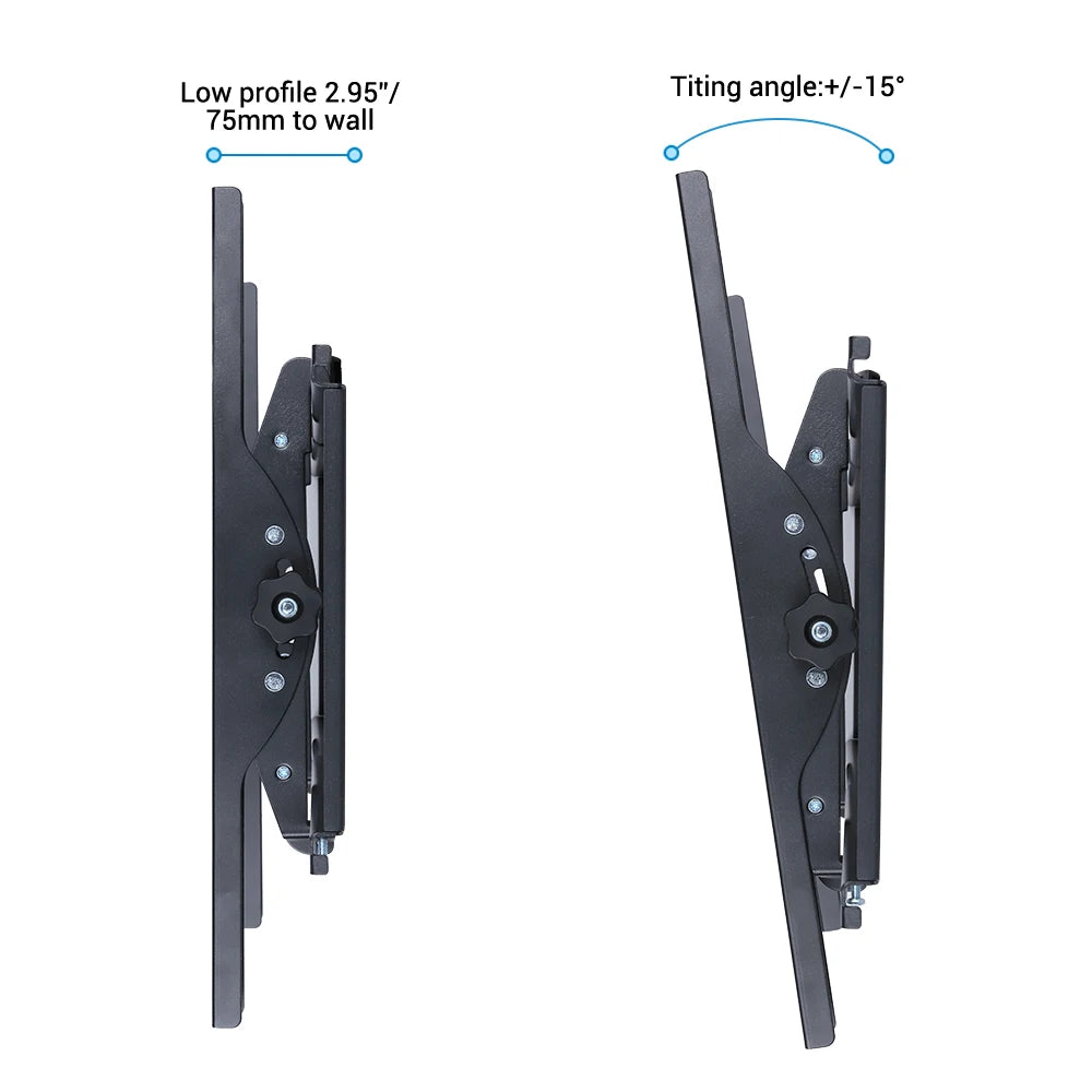 26-75 Inch Slim TV Brackets Wall Mount Ultra Slim TV Wall Bracket for LED LCD OLED Plasma Fat Screens Television