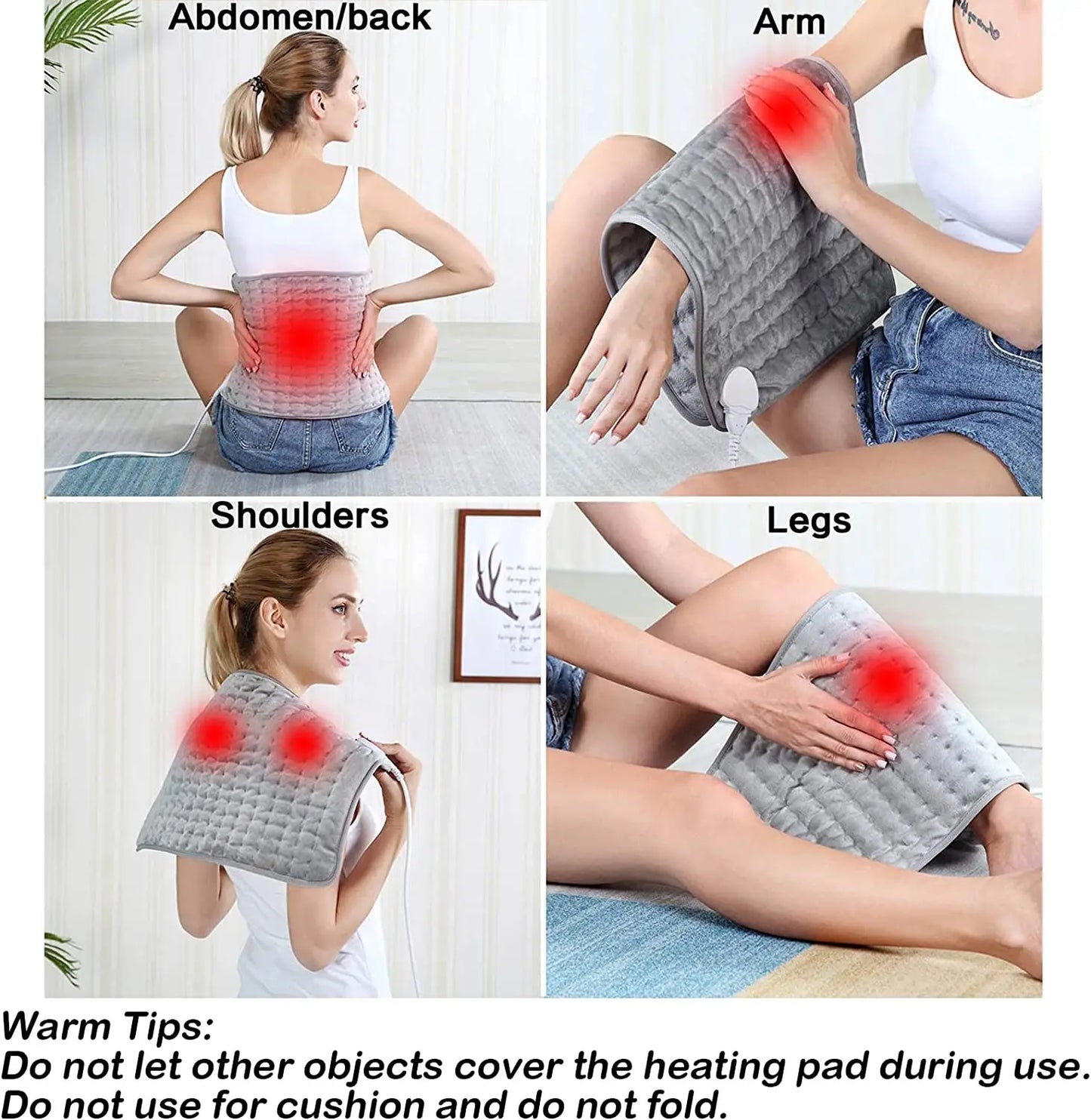 Electric HeatingPad Shoulder Neck Back Leg Pain Relief Physiotherapy Winter Heater Timed Temperature Control Heating Blanket Mat